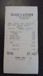Silvia's Kitchen Bill